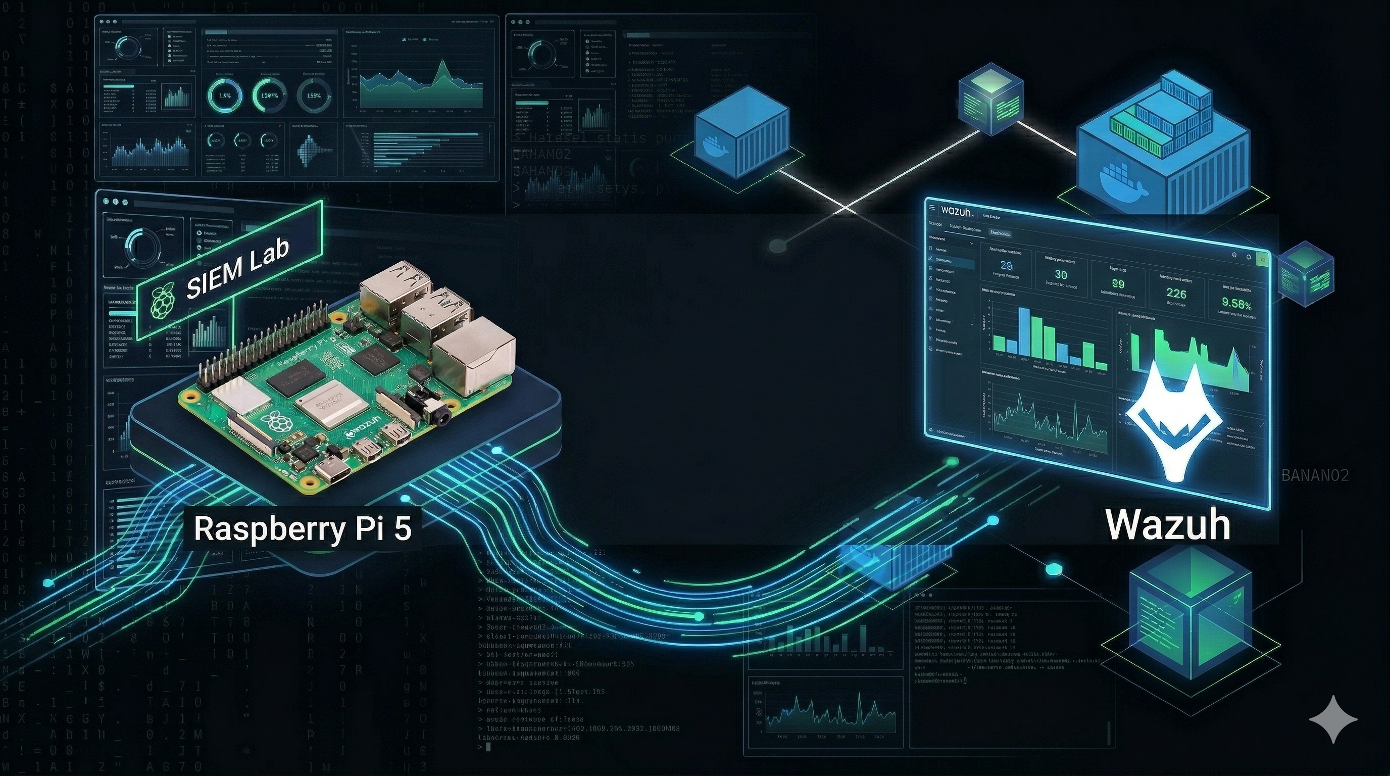 Banner del proyecto - Laboratorio SIEM con Wazuh en Raspberry Pi 5